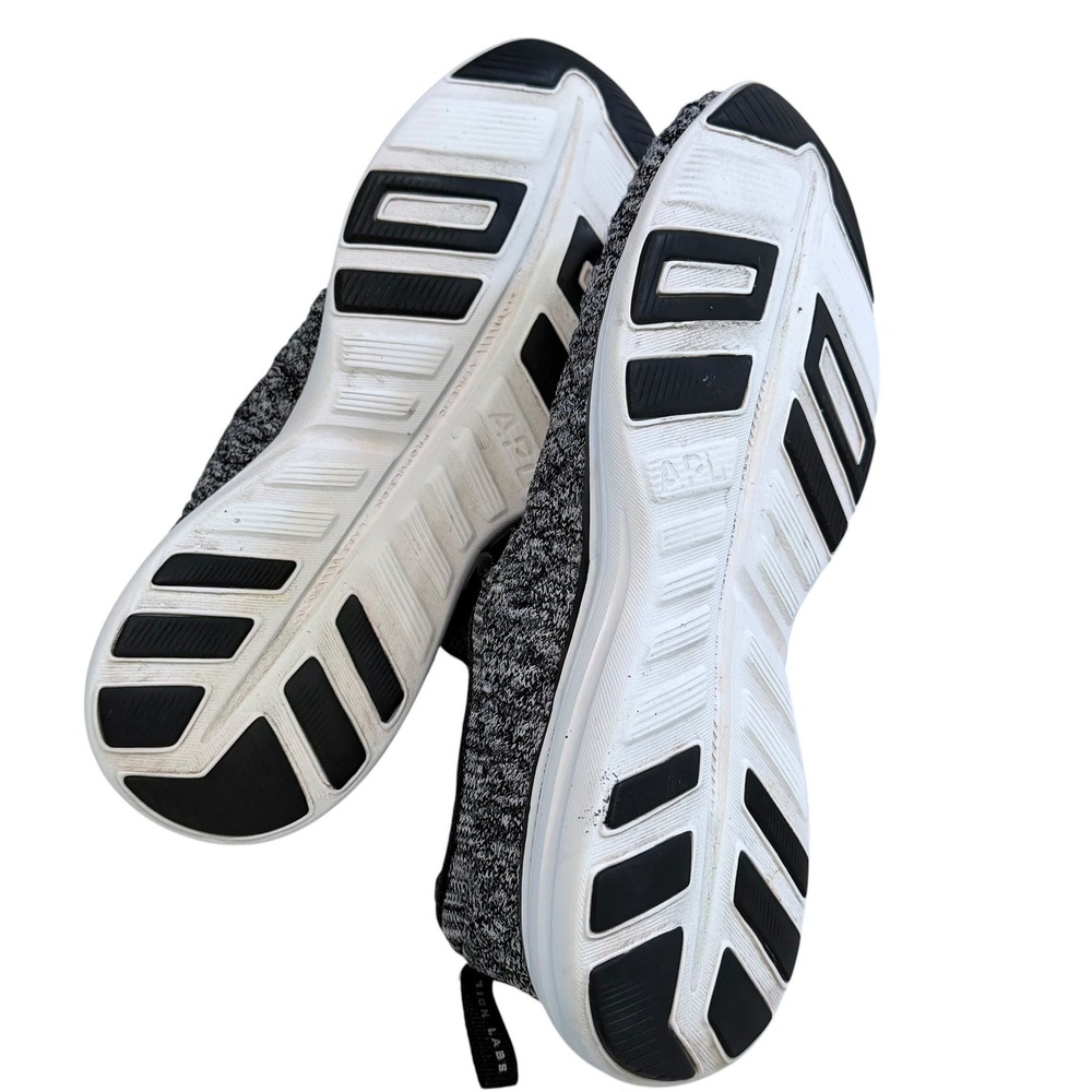 APL TechLoom Phantom Women 8.5 Running Shoes Black White Heathered Knit Sneakers - Picture 6 of 8